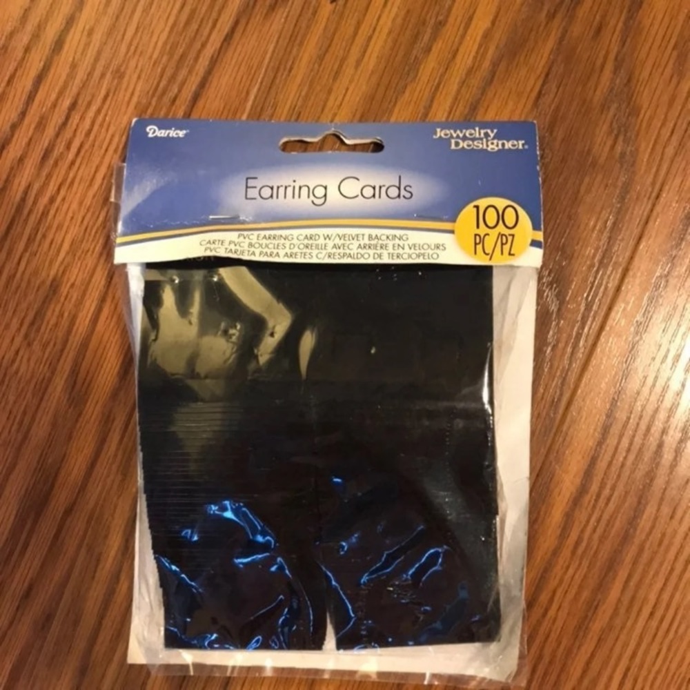 NEW-Velvet plastic earring cards-100 count